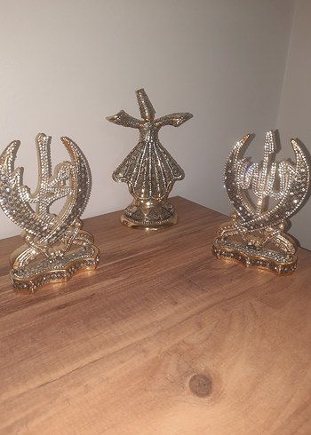 Parlak Altın Renkli dekoratif biblo Seti - Görsel 2