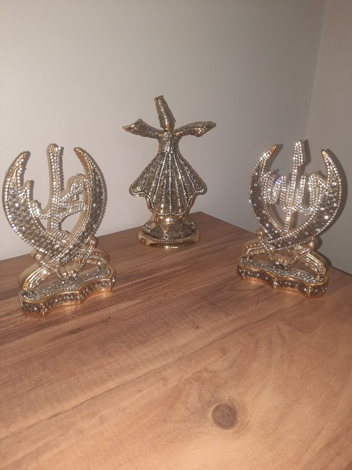 Parlak Altın Renkli dekoratif biblo Seti - Görsel 2