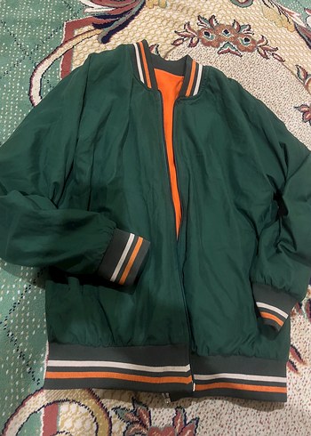 Yeşil Midi Boylu Fermuarlı Kadın Ceket - Görsel 2