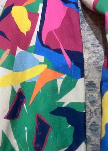 Renkli Bohem Uzun Kol Elbise takas var - Görsel 5