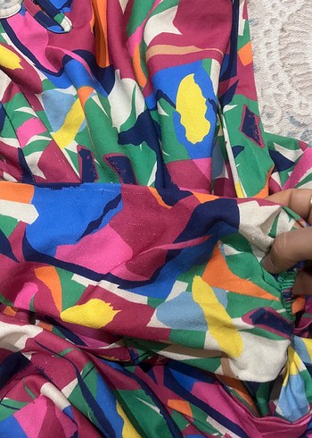 Renkli Bohem Uzun Kol Elbise takas var - Görsel 9