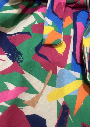 Renkli Bohem Uzun Kol Elbise takas var - Görsel 11