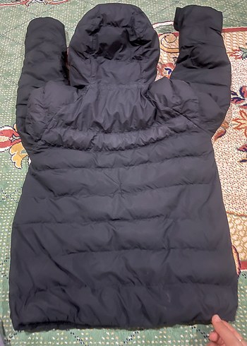 Siyah Kapüşonlu Erkek nıke Mont - Görsel 7