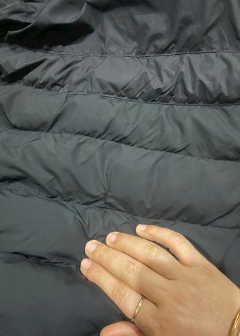 Siyah Kapüşonlu Erkek nıke Mont - Görsel 8