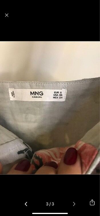 s Beden Mango çiçekli mini elbise