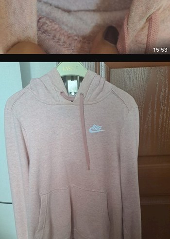 Pembe Nike Kapüşonlu Sweatshirt