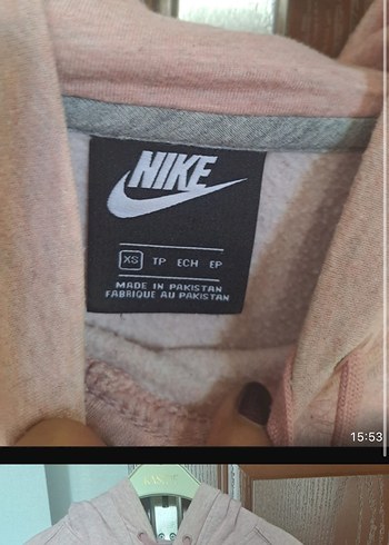 Nike Pembe Nike Kapüşonlu Sweatshirt