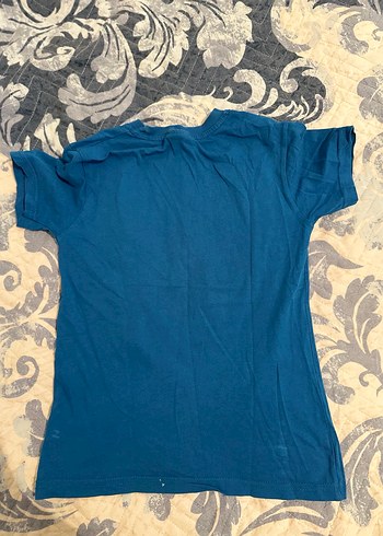 Mavi Baskılı Kısa Kollu Erkek Tişört - Görsel 2