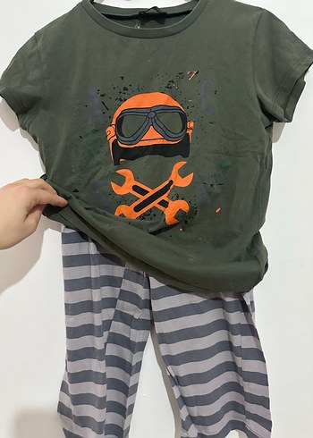 Erkek  Biker Temalı Kısa Kollu Takım - Görsel 2