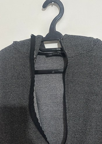 Gri Fermuarlı Erkek Sweatshirt hırka - Görsel 2