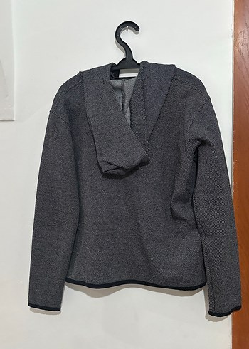 Gri Fermuarlı Erkek Sweatshirt hırka - Görsel 4