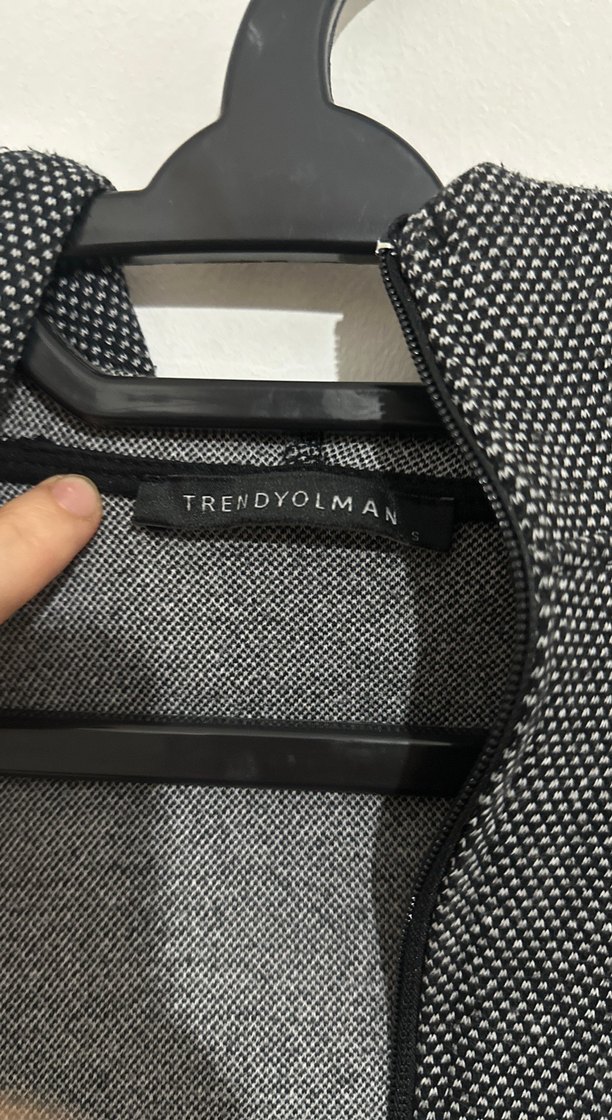 Gri Fermuarlı Erkek Sweatshirt hırka - Görsel 3