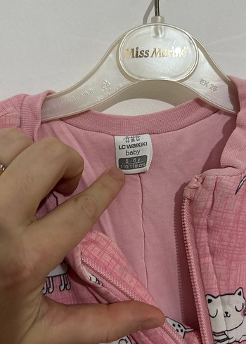 Kız Çocuk Pembe Uzun Kollu Tulum Pijama - Görsel 2