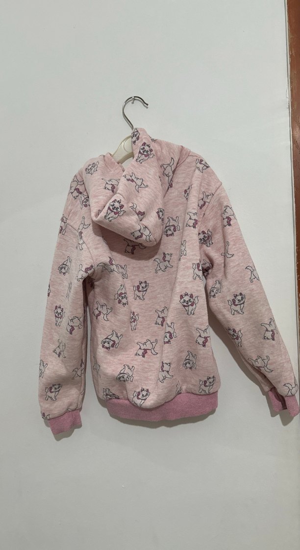 Kız Çocuk Kapüşonlu Fermuarlı Sweatshirt - Görsel 4