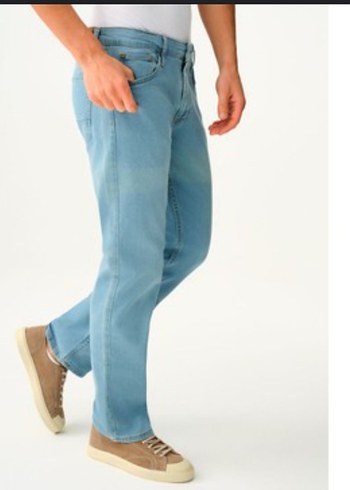 Erkek Açık Mavi Regular Fit Kot Pantolon
