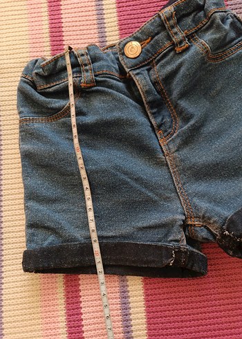 Kızlar için Düğmeli Mavi Denim Şort - Görsel 5