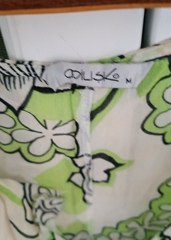 Bohem Tarzı Yeşil Desenli bluz - Görsel 3