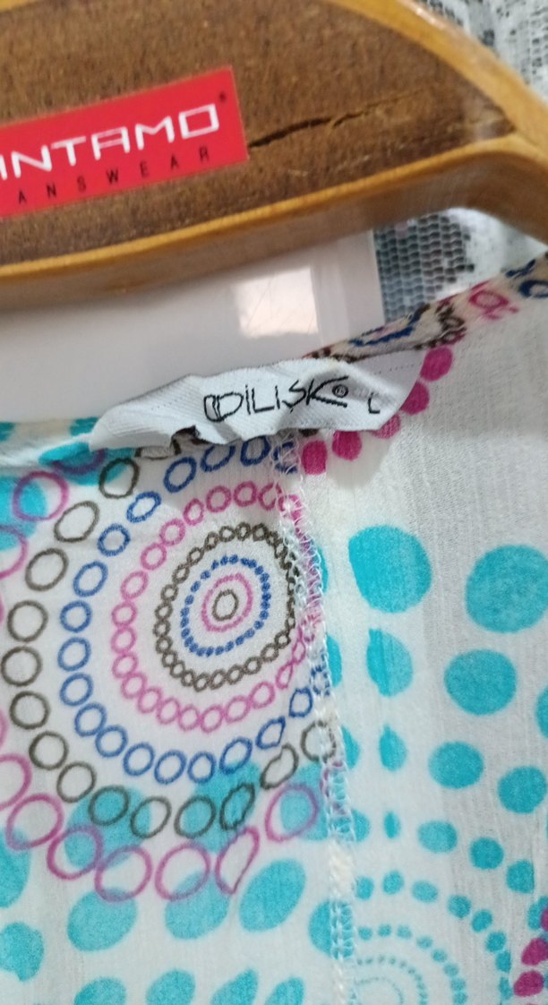 Çok Renkli Fırfırlı Bohem Bluz - Görsel 4