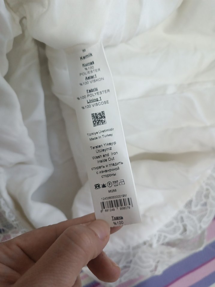 Dantel Detaylı Beyaz Midi Elbise - Görsel 2