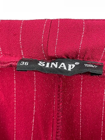 36 Beden bordo Renk Diğer Kumaş Pantolon %70 İndirimli.
