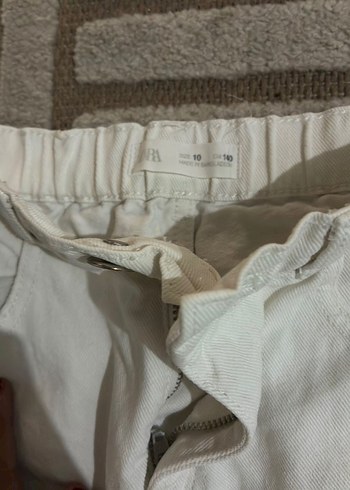 10 Yaş Beden beyaz Renk Zara kız çocuk pantolon