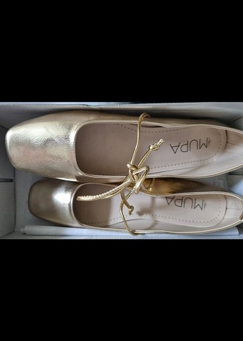 37 Beden altın Renk mupa shoes altın babet