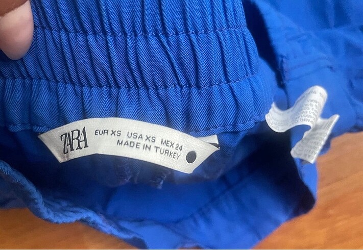 Zara Orjinal zara saks mavisi pantolon