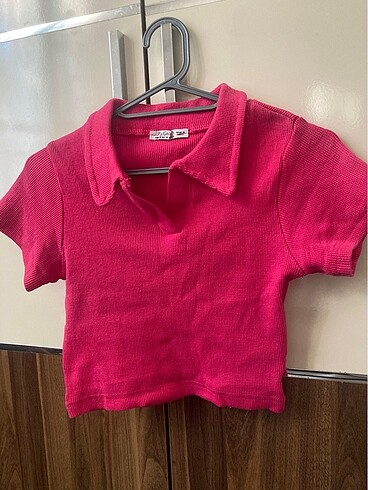 pembe kısa crop