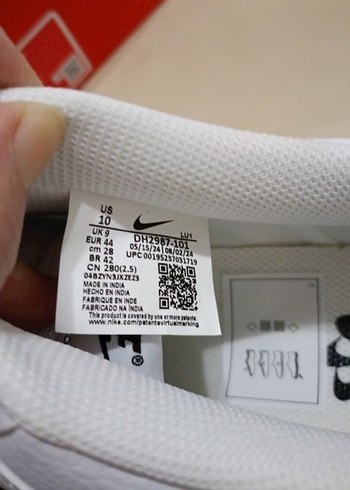 Beyaz Siyah Spor erkek Nike ayakkabı Nike court vision - Görsel 4