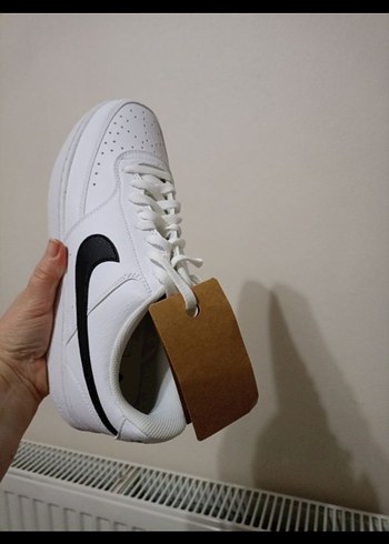 Beyaz Siyah Spor erkek Nike ayakkabı Nike court vision - Görsel 5