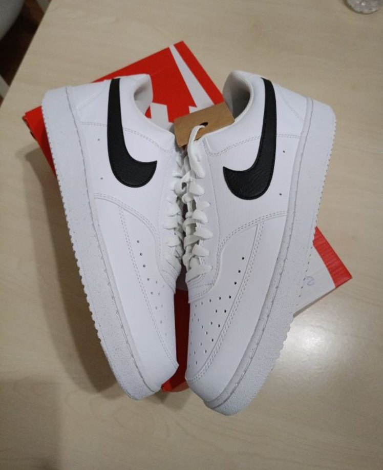 Beyaz Siyah Spor erkek Nike ayakkabı Nike court vision - Görsel 2