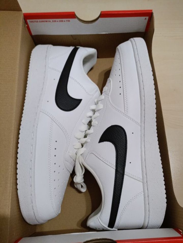 Beyaz Siyah Spor erkek Nike ayakkabı Nike court vision - Görsel 3