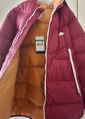 Bordo Nike erkek Kışlık Kapitone Mont