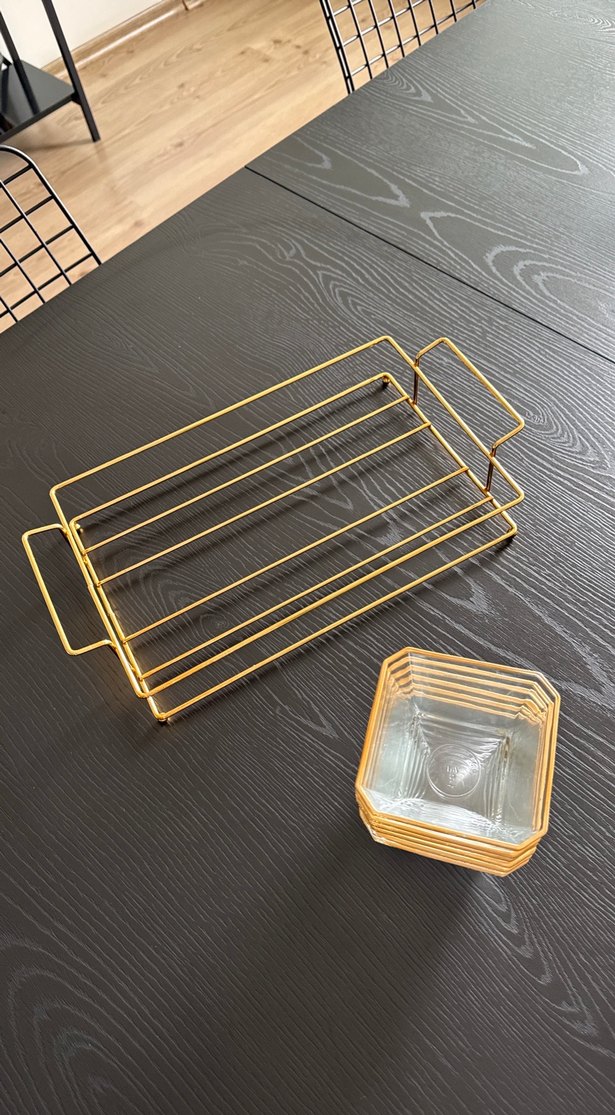 Gold Renkli Cam Kahvaltılık - Görsel 3