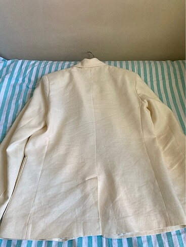 34 Beden camel Renk Koton krem blazer ceket