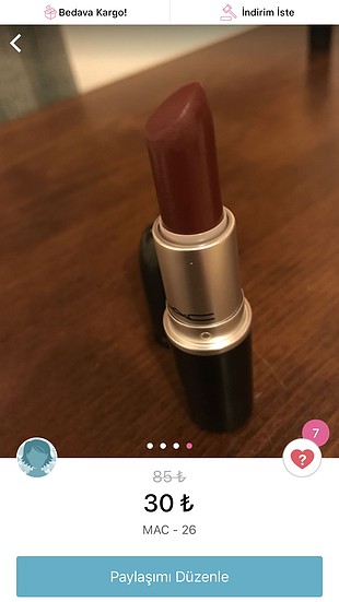 27 Beden kahverengi Renk Mac Mat Ruj