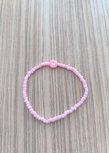 Zara Pembe Boncuklu Minimalist Bileklik