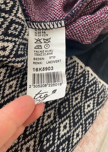 Kadın Çok Renkli Desenli Uzun Triko Elbise - Görsel 5