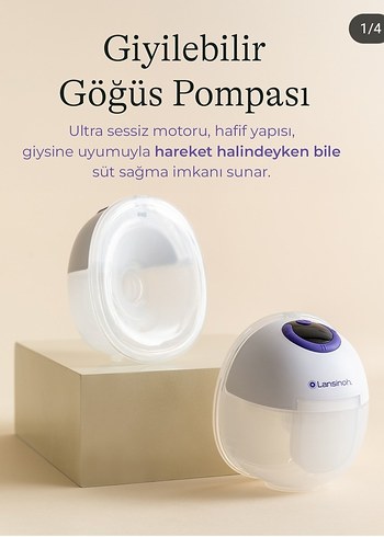 Lansinoh Giyilebilir Göğüs Pompası Beyaz