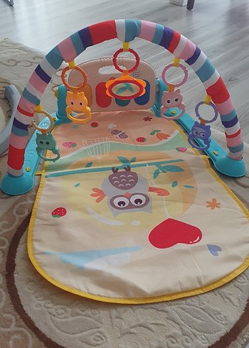  Baykuşlu Piyanolu Bebek Oyun Halısı