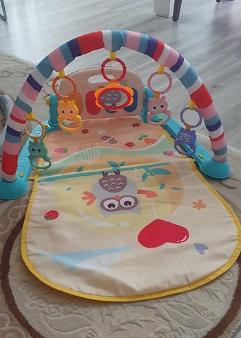  Beden Baykuşlu Piyanolu Bebek Oyun Halısı