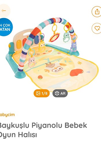 Baykuşlu Piyanolu Bebek Oyun Halısı