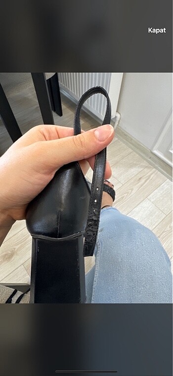38 Beden siyah Renk Topuklu sandalet