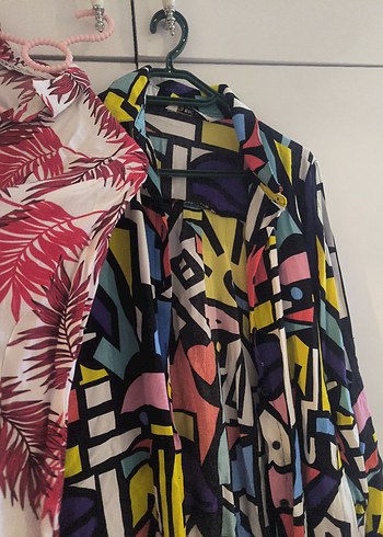 Zara Çiçek Desenli Uzun Bohem Kadın Kimono