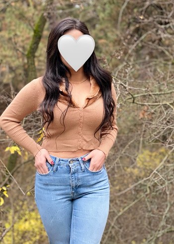 Kahverengi Midi üst - Görsel 4