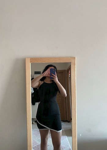 Siyah Straplez Midi Kalem Elbise - Görsel 2