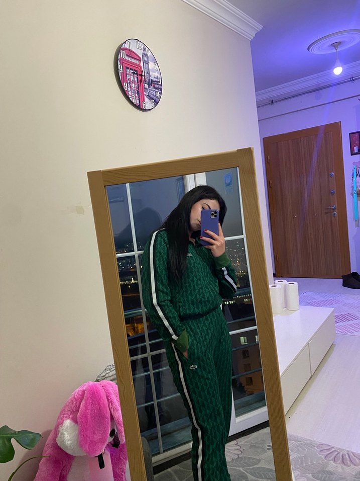 Yeşil Yılan Desenli Kadın Eşofman Takımı - Görsel 4