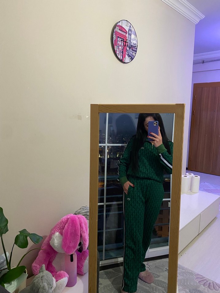 Yeşil Yılan Desenli Kadın Eşofman Takımı - Görsel 2