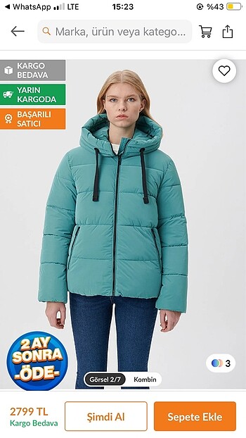 xs Beden Mavi XS Mont