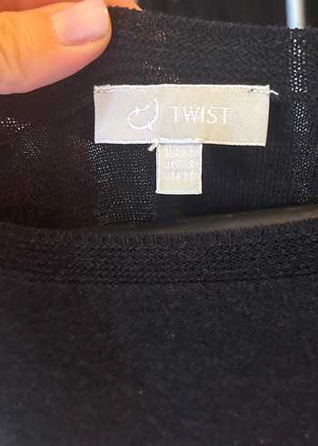 Siyah transparan detayli Kadın Triko Kazak - Görsel 2